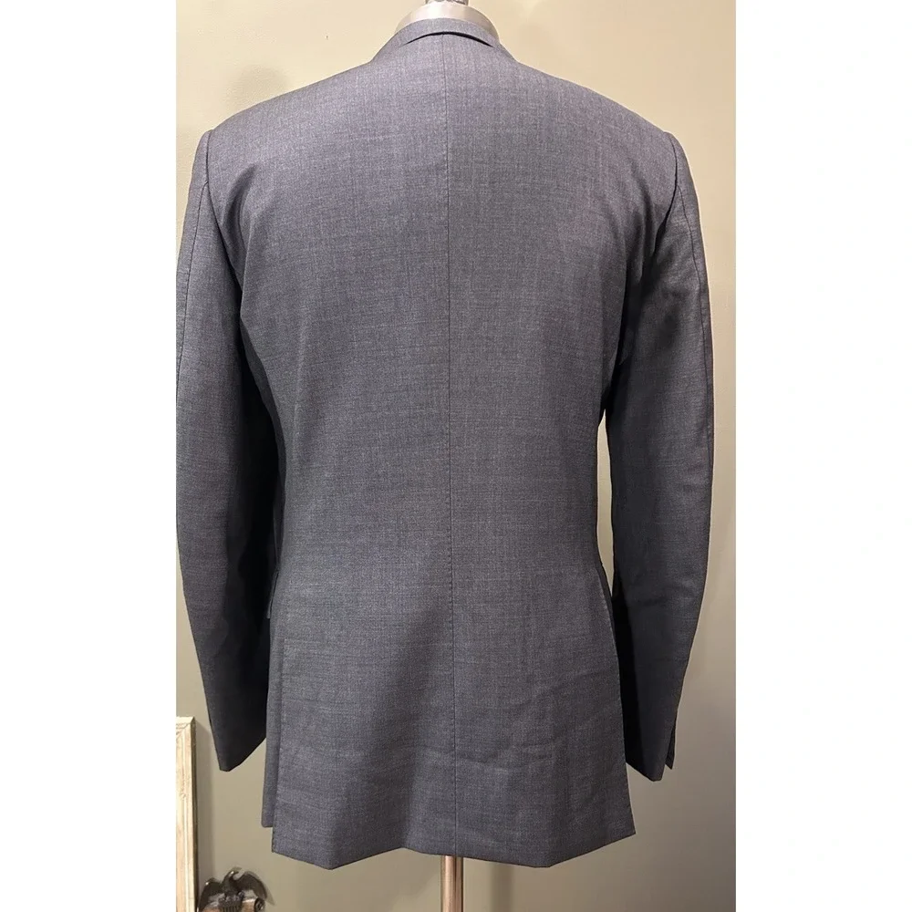 SuitSupply Lazio Blazer Jacket Wool Mens 40L Slim Gray Vitale Barbaris Canonico